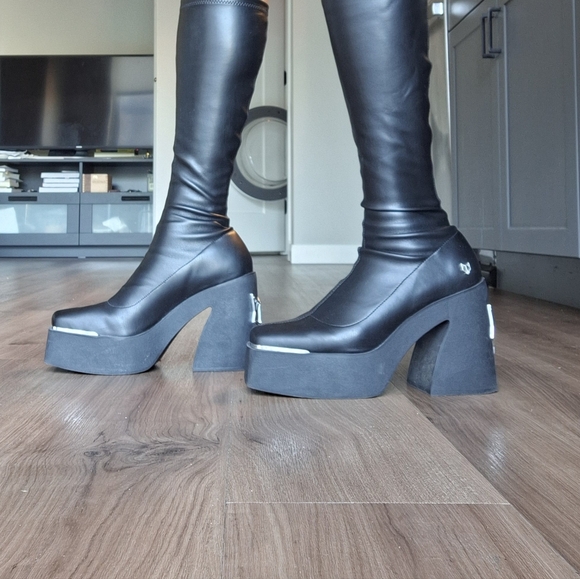 Naked Wolfe Impact Black Boots Size US 9 - Picture 2 of 5